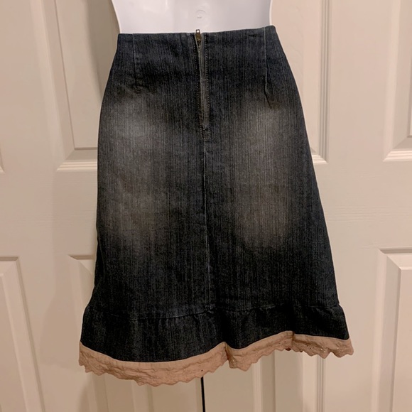 Dark Blue Denim Skirt - Picture 6 of 7